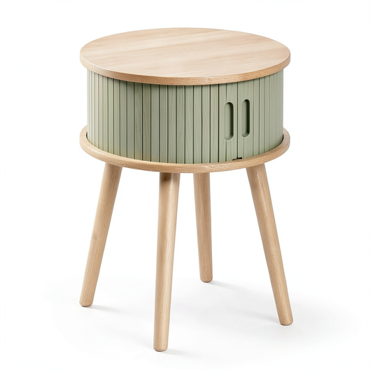 Comodino a Due Ante in Verde Oliva 54x40x40cm - Design Moderno