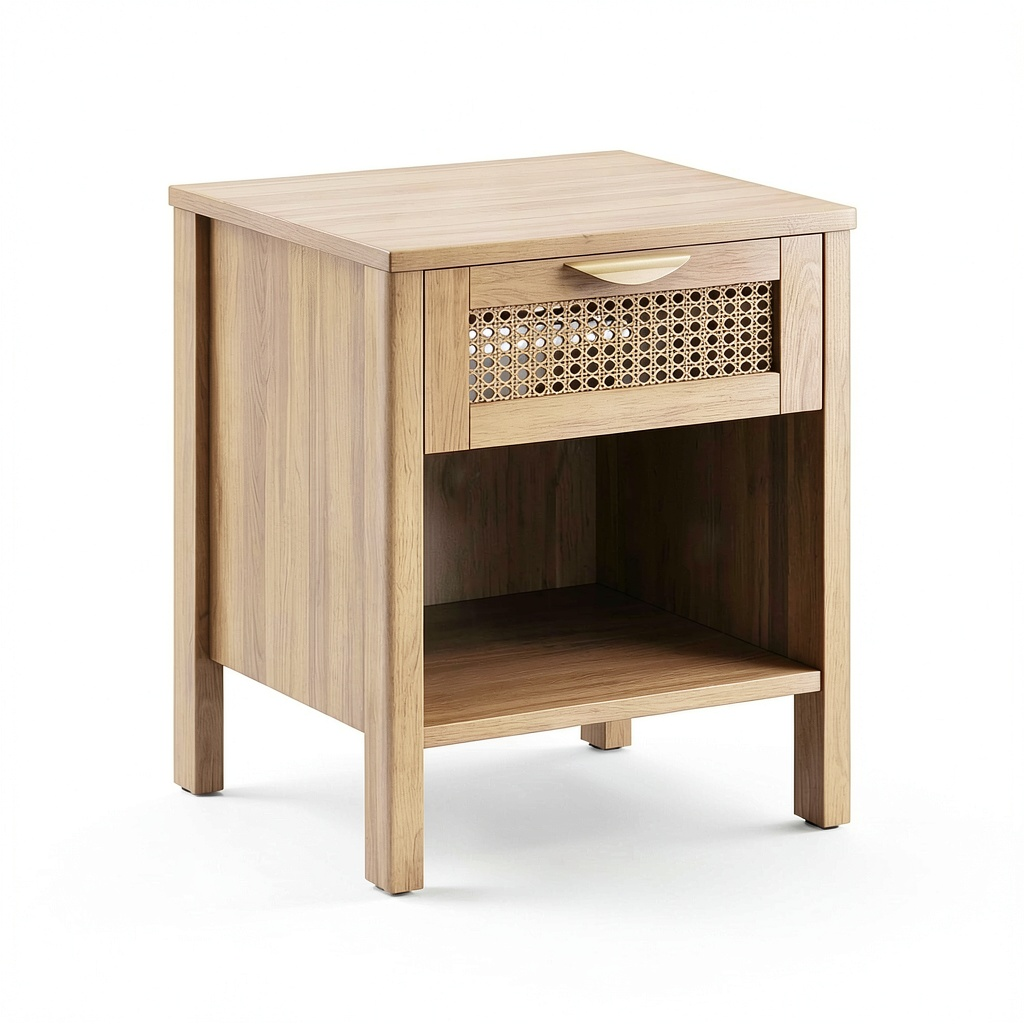 IDMarket - Set di 2 Comodini EDHEN con 1 Cassetto e 1 Vano